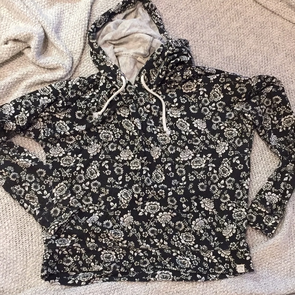 Floral top with hood